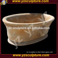 hot sell oval carved nature stone freestanding bathtub